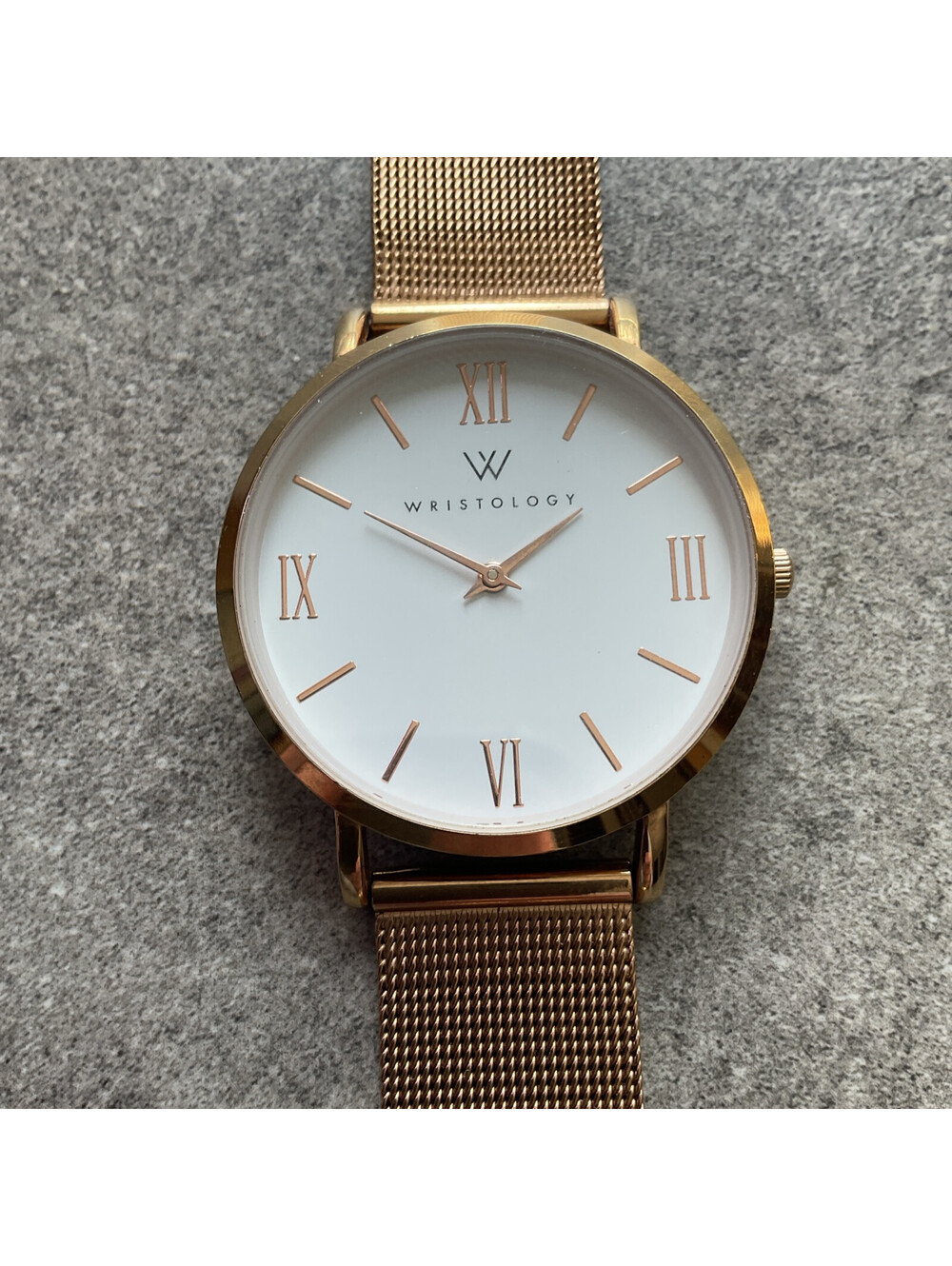 Wristology Hi Stella 38mm Rose Gold Tone Women’s Watch Stainless Mesh Bin H